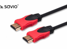 Savio HDMI - HDMI kabel 7,5 m červený (SAVIO CL-140)