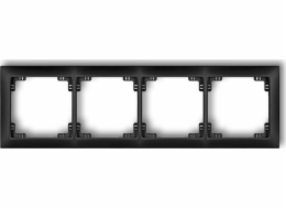 Karlik Univerzální čtyřnásobný rám vyrobený z Deco Soft plastu, matná černá (12DRSO-4)