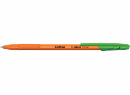 Berlingo Berlingo, kuličkové pero, zelené, 50 ks, 0,7 mm, Tribase oranžové