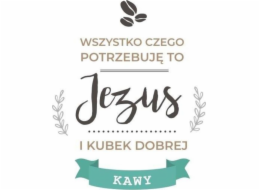 Sharon Cork tácek - Ježíš a šálek kávy