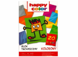 Happy Color Technický blok A3 20k barevný 170g