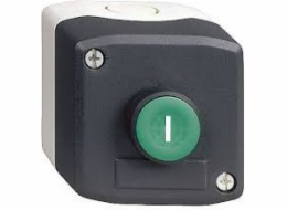 Schneider Electric 1-otvorová ovládací skříňka s tlačítkem zelené 1Z (XALD102)