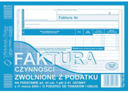 Michalczyk & Prokop Faktura za činnosti osvobození od daně A5 198-3E