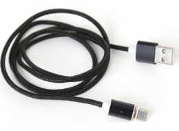 Platinet USB-A - microUSB USB kabel 1 m černý (PUCMPM1)