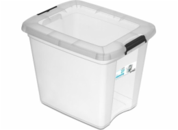 ORPLAST Nádoba RobuStore s sponami Transparent 27L