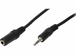 Kabel LogiLink Jack 3,5 mm – Jack 3,5 mm 5 m černý (CA1055)