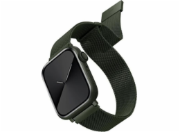 UNIQ  Dante řemínek Apple Watch Series 4/5/6/7/SE 38/40/41 mm. Nerezová ocel zelená/zelená