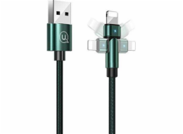 Usams USB-A - Lightning kabel 1 m Zelený (6958444929255)