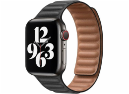 Strado kožený řemínek, pásek pro Apple Watch 7 45mm (černý), univerzální