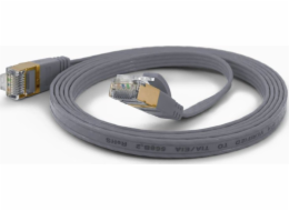 Wantec  flates CAT6A FTP Patch Cable - 0,5 m - Cat6a - F/UTP (FTP) - RJ- 45 - RJ- 45 - šedý (7074)