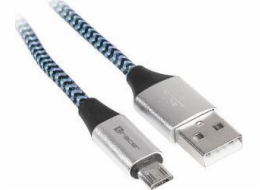 Tracer USB-A - microUSB USB kabel 1 m černý (TRAKBK46929)
