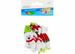 Craft with Fun ORNAMENT BN PLSTENÁ POSTEL 12KS CF PBH 12/144