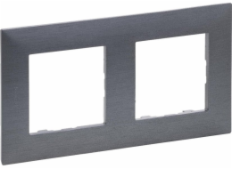 Legrand Niloe Step Double rám 2x kartáčovaná ocel 863992