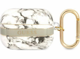 Ochranné pouzdro Guess Marble Strap Collection pro AirPods Pro, šedé