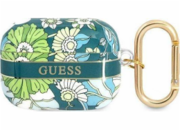 Ochranné pouzdro Guess Flower Strap Collection pro AirPods Pro zelené