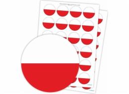LearnHow Patriotic stickers - Polish Flag 48 ks