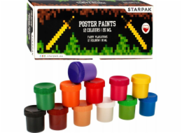 Starpak PAINTS PLAK 12COL 20ML PIXEL GAME STK FOL 6/24