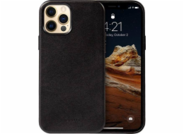 Crong Crong Essential Cover – iPhone 12 Pro Max Faux Leather Case (černý)