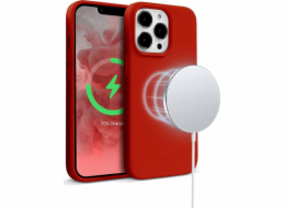 Barevný kryt Crong Crong magnetický – pouzdro iPhone 13 Pro MagSafe (červené)