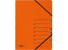 Pagna Folder Easy 7 Fächer 1-7 oranžová