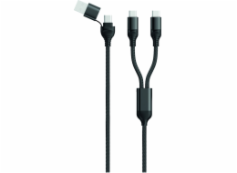 USB kabel 2GO USB-A + USB-C - 2x USB-C 1,2 m černý (797367)