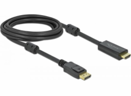 Delock kabel DELOCK DisplayPort 1.2 > HDMI kabel 4K 60Hz 3m aktiv schwarz