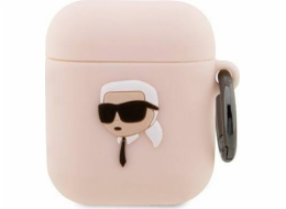 Karl Lagerfeld Case Karl Lagerfeld KLA2RUNIKP Apple AirPods 2/1 kryt růžový/růžový Silikonový Karl Head 3D