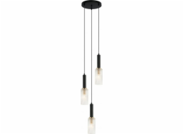Italux Perola moderní závěsná lampa černá (PND-43309-3 BK+BR)