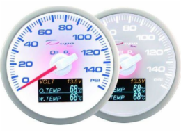 DRacing_F CLOCK DEPO WBL 60mm - 4v1 Lis na olej, Volt, Teplota oleje, Voda Te