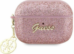 Guess Case Guess GUAP2GLGSHP kryt Apple AirPods Pro 2 růžový/růžový Glitter Flake 4G Charm