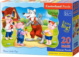 Castorland Puzzle Three Little Pigs 20 Maxi dílků