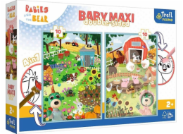 Trefl Oboustranné puzzle 2x10 dílků Baby Maxi Poznejte chlapečky 4 v 1