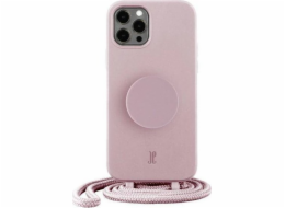 Just Elegance JE PopGrip Case iPhone 12/12 Pro 6,1" světle růžový/růžový dech 30183 (Just Elegance)