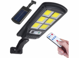 Maclean Solar LED pouliční lampa s pohybovým senzorem a dálkovým ovládáním Maclean IP54, 4W, 400lm, 6500K, Li-ion 1200 mAh, 3 provozní režimy MCE446