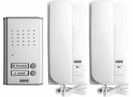 Eura EURA ADP-47A3 DOPPIO interkom - stříbrný, dvě rodiny, handsfree, podpora 2 vstupů