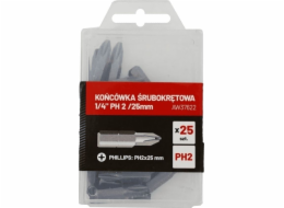 AWTools šroubovací bit 1/4 PH 2 25mm 25 kusů (AW37622)