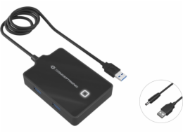 Conceptronic USB HUB CONCEPTRONIC USB-Hub 4-Port 3.0 ->4x3.0 o.Netzteil sw