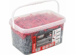 AWTools VYROVNÁVACÍ SYSTÉM DLAŽDIC PROMO BOX 1,5mm - 7-15mm - CLIPS 700ks. + KLÍN 200ks. AW30376
