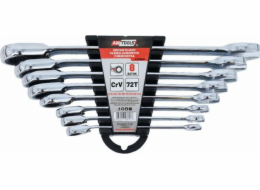 AWTools ráčnové otevřené klíče sada 8 ks 8-22mm (AW39997)