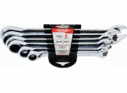 AWTools ráčnové otevřené klíče sada 6 ks 8-19mm (AW39995)