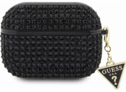 Guess Original APPLE AIRPODS PRO Guess Hardcase kamínkové trojúhelníkové pouzdro (GUAPHDGTPK) černé