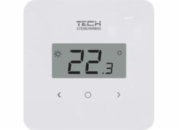 Tech T-2.1 drátový pokojový ovladač, dvoustavový s měřením vlhkosti, povrchová montáž, bílý STT-2.1WH