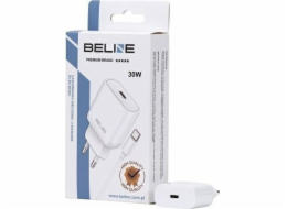 Nabíječka Beline 30W GaN USB-C nástěnná nabíječka + USB-C kabel, bílá