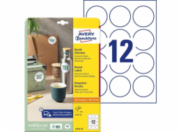 Avery Zweckform Avery Zweckform papírové štítky, A4, 10 listů, průměr 60 mm, bílé, kulaté