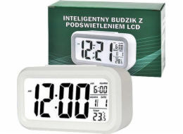 Vega HODINY BUDÍK TRUSTY VELKÝ LCD BÍLÝ ZG21>