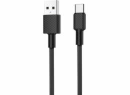 Hoco USB-A - USB-C USB kabel 1 m černý (6957531089766)