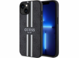 Guess Case Guess GUHMP14SP4RPSK Apple iPhone 14 černo/černé pevné pouzdro 4G Printed Stripes MagSafe