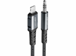 USB kabel Acefast Lightning – Mini Jack 3,5 mm 1,2 m šedý (6974316280590)