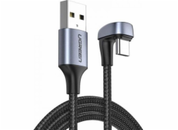 Uzelený USB-A - USB-C kabel USB 1 m šedý (70313)