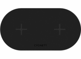 Cygnett nabíječka Cygnett 20W duální bezdrátová nabíječka (černá)